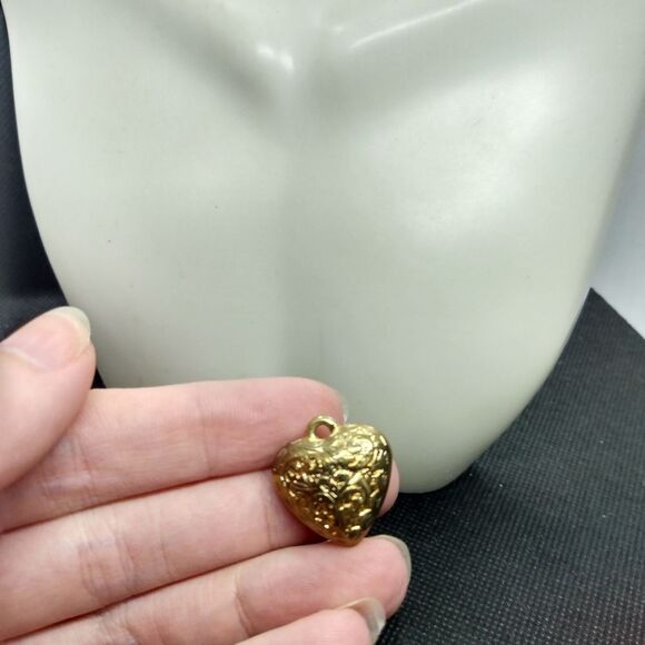 Bronzed heart necklace pendant - Picture 2 of 2